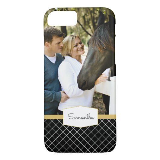 Foto und schwarze Akzente personalisiert Case-Mate iPhone Hülle (Rückseite)