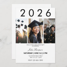 Foto- und Schwarztypografie-Graduierungspartei