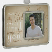 Foto und Scripture-Denkmal Rahmen-Ornament Silber (Rechts)