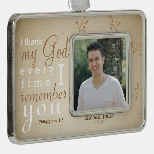 Foto und Scripture-Denkmal Rahmen-Ornament Silber (Rechts)