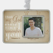 Foto und Scripture-Denkmal Rahmen-Ornament Silber (Vorderseite)