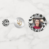 Foto- und Silberkuhplatten mit Hufeisen Konfetti (Vorderseiten)