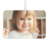 Foto und Skriptname Ihres Kindes Autolufterfrischer (Rückseite)