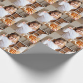 Foto und Skriptname Ihres Kindes Geschenkpapier (Ecke)