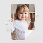 Foto und Skriptname Ihres Kindes Golfhandtuch (Insitu)