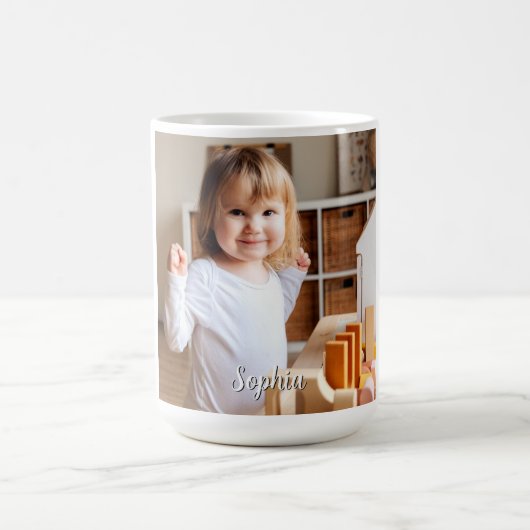 Foto und Skriptname Ihres Kindes Kaffeetasse (Mittel)