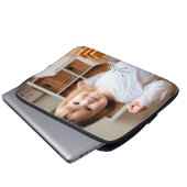 Foto und Skriptname Ihres Kindes Laptopschutzhülle (Vorne Knopf)