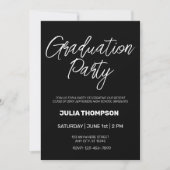 Foto- und Skripttypografie-Graduierungspartei Einladung (Vorderseite)