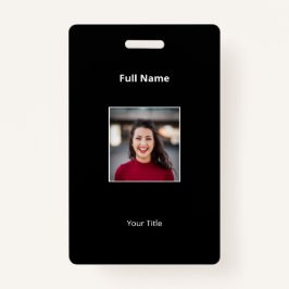Foto und Text des personalisierten Schwarzen Mitar Ausweis