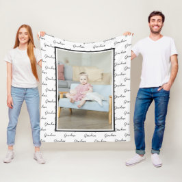 Foto und Text Einzigartige Personalisierte DIY Fleecedecke