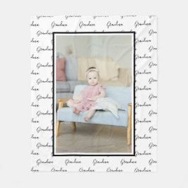 Foto und Text Einzigartige Personalisierte DIY Fleecedecke