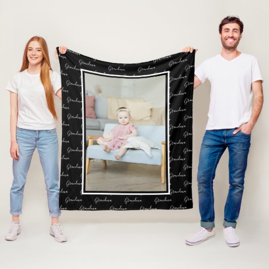 Foto und Text Einzigartige Personalisierte DIY Fleecedecke (Beispiel)