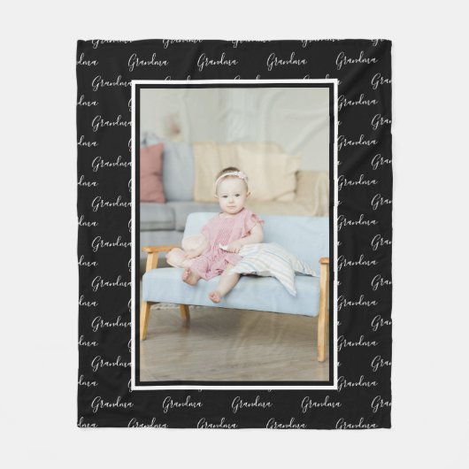 Foto und Text Einzigartige Personalisierte DIY Fleecedecke (Vorderseite)