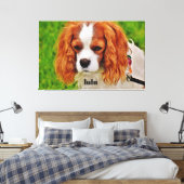 Foto und Text für personalisierte Hunde Leinwanddruck (Insitu (Schlafzimmer))