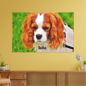 Foto und Text für personalisierte Hunde Leinwanddruck (Insitu (Wohnzimmer))