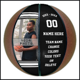 Foto und Text Personalisiert Basketball Ihre Farbe