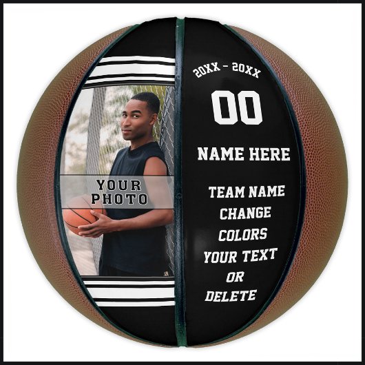 Foto und Text Personalisiert Basketball Ihre Farbe