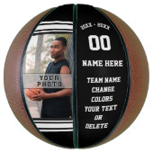 Foto und Text Personalisiert Basketball Ihre Farbe (Vertikal)