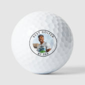 Foto und Text Personalisiert Bester Golfer nach Pa Golfball (Vorderseite)