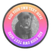 Foto und Text Personalisiert einzigartig Eishockey Puck (Vorderseite)