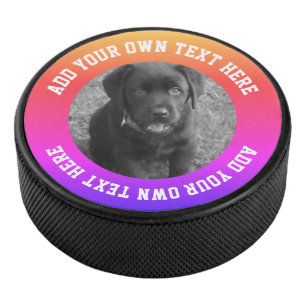 Foto und Text Personalisiert einzigartig Eishockey Puck