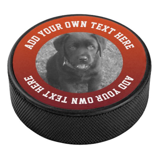 Foto und Text Personalisiert einzigartig Eishockey Puck (3/4)