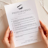 Foto- und Video-Formulare Lash-Zustimmung Formular Notizblock