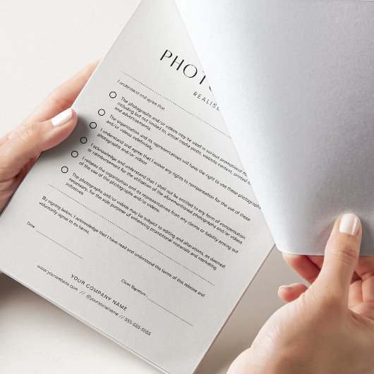 Foto- und Video-Formulare Lash-Zustimmung Formular Notizblock