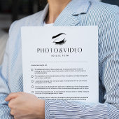 Foto- und Video-Formulare Lash-Zustimmung Formular Notizblock