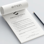 Foto- und Video-Formulare Lash-Zustimmung Formular Notizblock