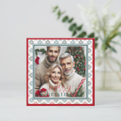 Foto und Weihnachts-Weihnachtskarte Karte (Stehend Vorderseite)