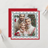 Foto und Weihnachts-Weihnachtskarte Karte (Vorderseite/Rückseite Beispiel)