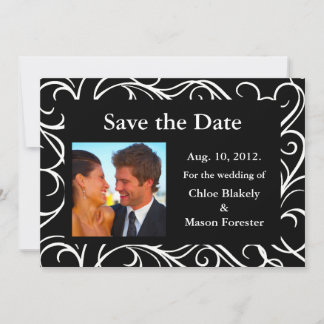 Foto und Wirbel Save the Date (schwarz)