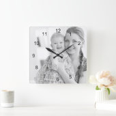 Foto und Zahlen, machen Sie Ihre eigenen Quadratische Wanduhr (Zuhause)