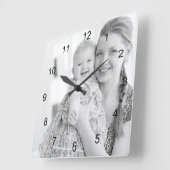 Foto und Zahlen, machen Sie Ihre eigenen Quadratische Wanduhr (Winkel)