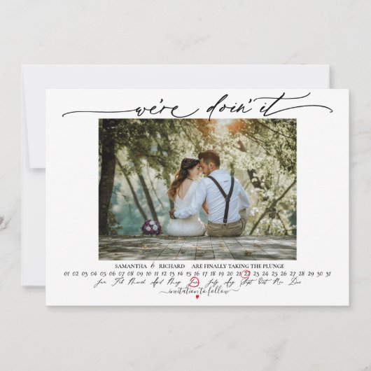 Foto Unendlichkeitskalender Save the Date durchgef (Vorderseite)