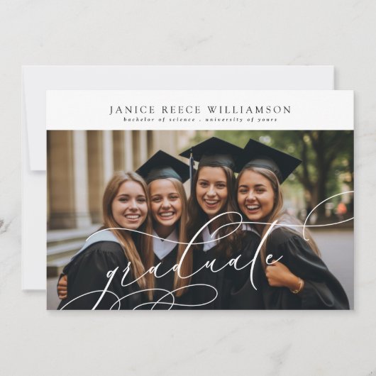 Foto-Uni-Abschluss für individuell anpassbare Kall Ankündigung (Vorderseite)