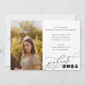 Foto-Uni-Abschluss für individuell anpassbare Kall Ankündigung (Rückseite)