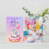 Foto Unicorn Einladung (Stehend Vorderseite)