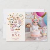 Foto Unicorn Geburtstag Einladung 1. (Vorderseite)