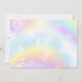 Foto Unicorn Regenbogen Glitzern Gold 1. Geburtsta Einladung (Rückseite)