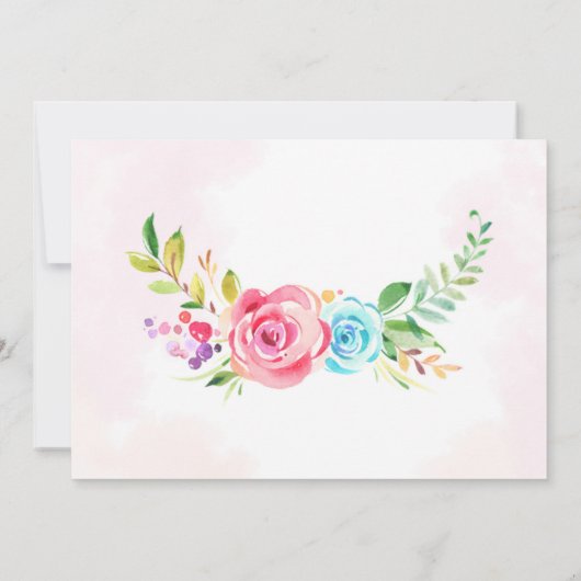 Foto Unicorn und Prinzessin Einladung zum Geburtst (Rückseite)