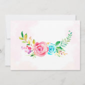 Foto Unicorn und Prinzessin Einladung zum Geburtst (Rückseite)