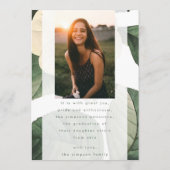 Foto-Universität Grad der Weißen Antike Blume Einladung (Rückseite)