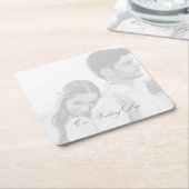 Foto Unser Hochzeitsempfang Rechteckiger Pappuntersetzer (angewinkelt)