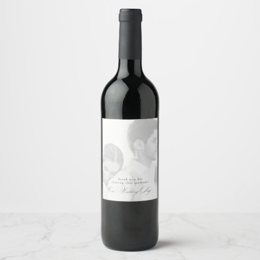 Foto Unser Hochzeitstag Wein Geschenk Weinetikett (Vorderseite)