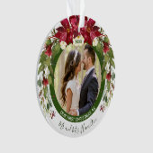 Foto Unsere 1. Weihnachtszeit Herr Poinsettia Flor Ornament (Vorderseite)