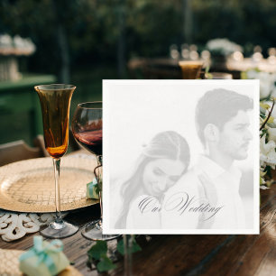 Foto Unsere Hochzeitsempfangs-Cocktail Serviette