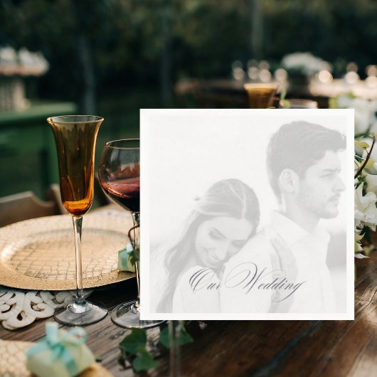 Foto Unsere Hochzeitsempfangs-Cocktail Serviette