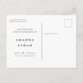 Foto Unsere Menschen werden Save the Date heiraten Ankündigungspostkarte (Rückseite)